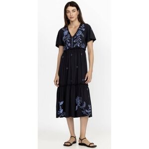 johnny was jovie mesh dress Johnny Was Women's Socorro Mesh Dress in Black, Size Small, Floral
